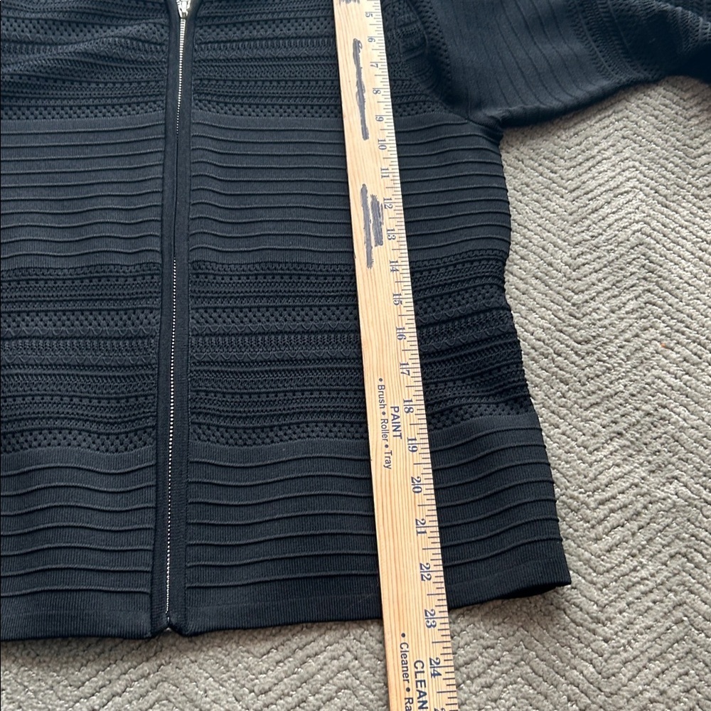 Ralph Lauren  Women  Cardigan Sweater Full Zip Size Large Black Long Sleeve - Picture 9 of 11